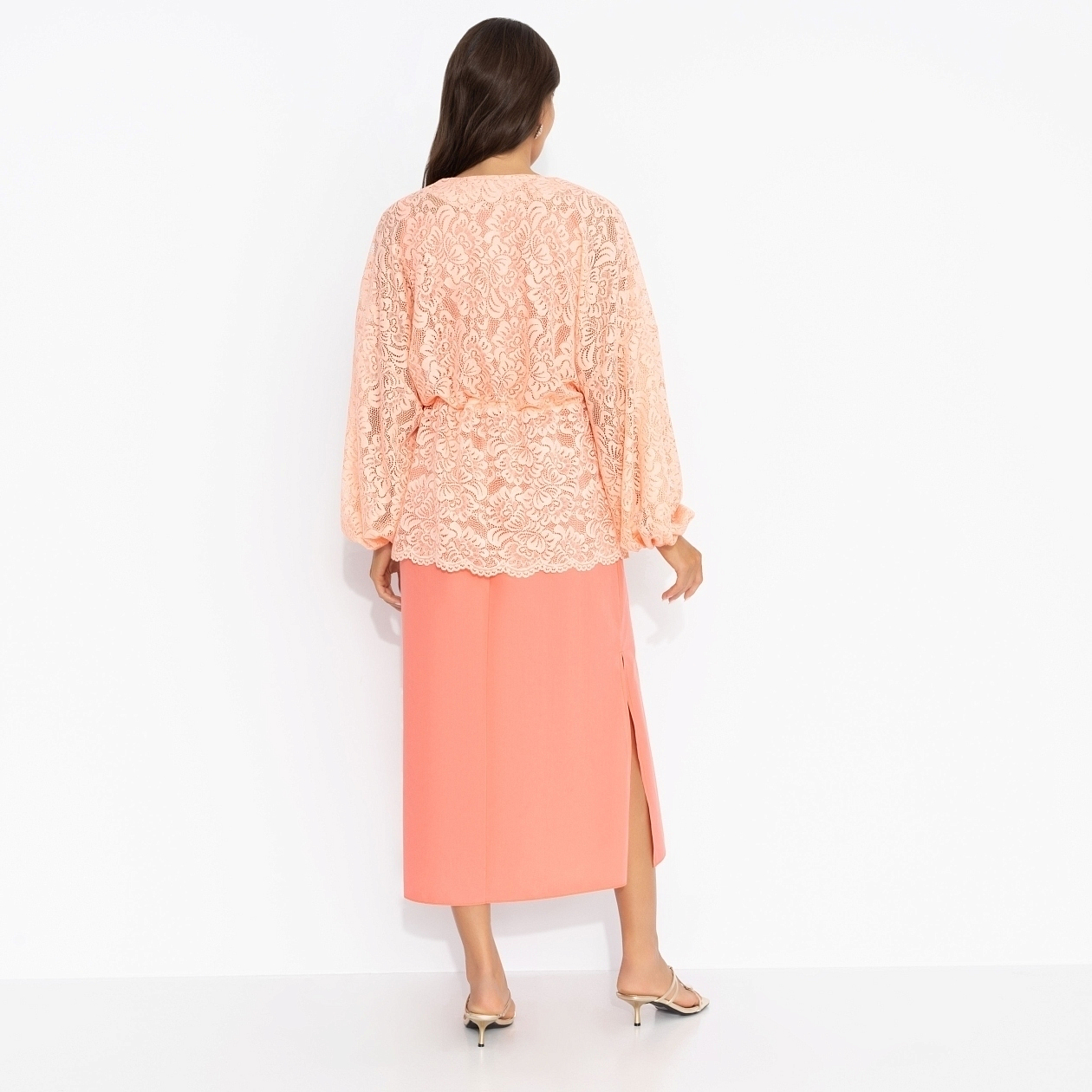 Двойка Цвет нежности (coral, 2 в 1). Состав: 65% п/э, 30% вискоза, 5% эластан