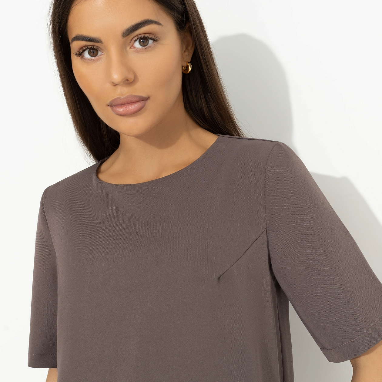 Платье Виртуальные будни (brown). Состав: 96% п/э, 4% эластан