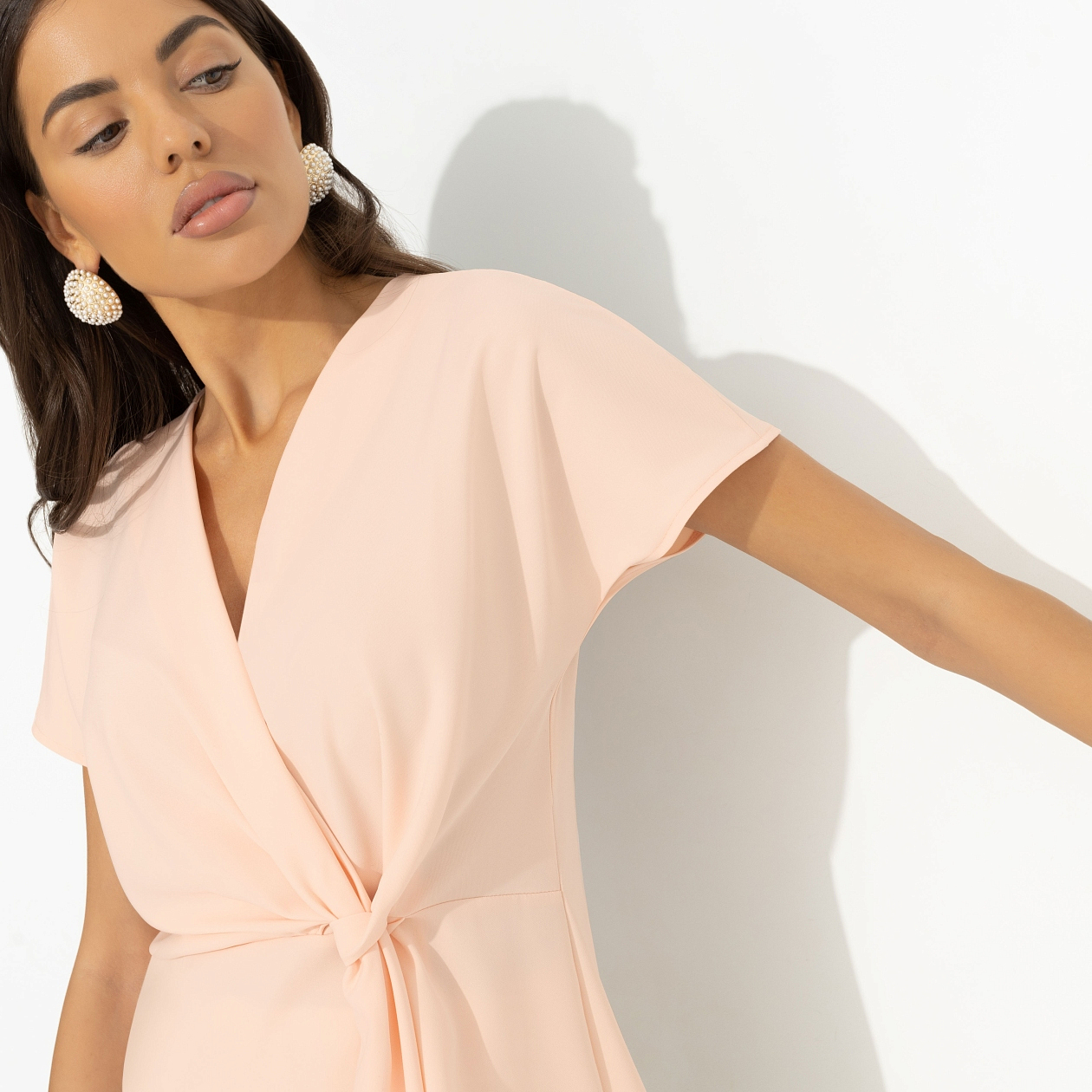 Блуза Откройся желаниям (оранжевая). Состав: 72% п/э, 22% вискоза, 6% спандекс