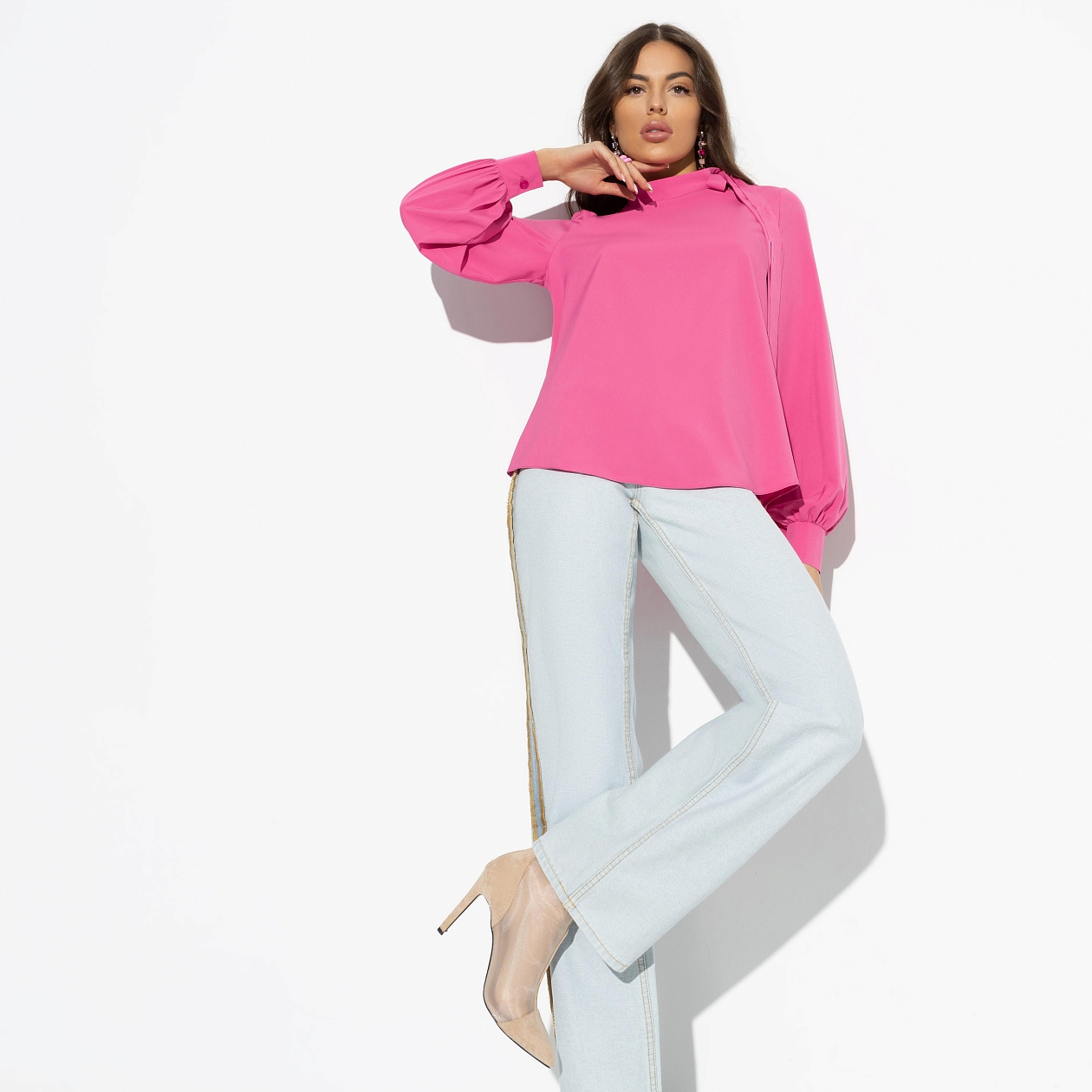 Блуза Подари мне цветы (passion). Состав: 95% п/э, 5% эластан