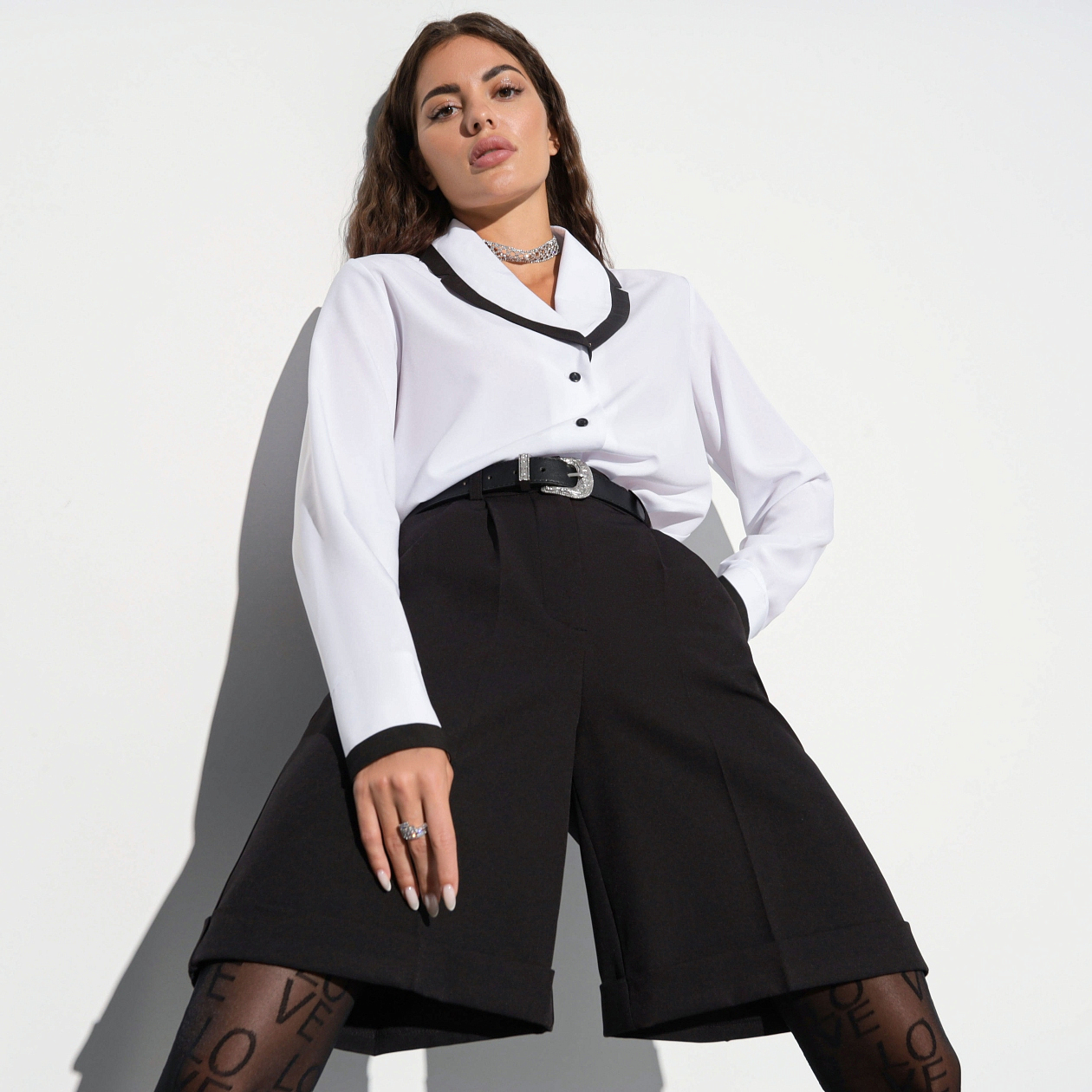 Блуза Стандарт элегантности. Состав: 65% п/э, 30% вискоза, 5% эластан