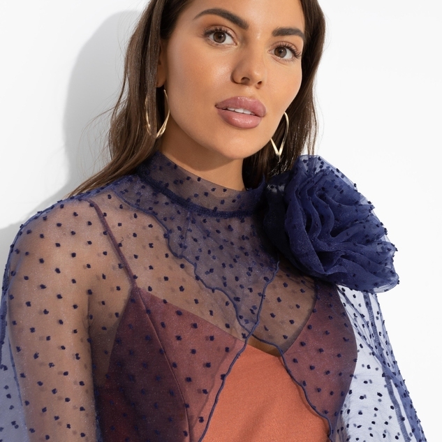 Болеро Деловой взгляд (синее, с брошкой) 