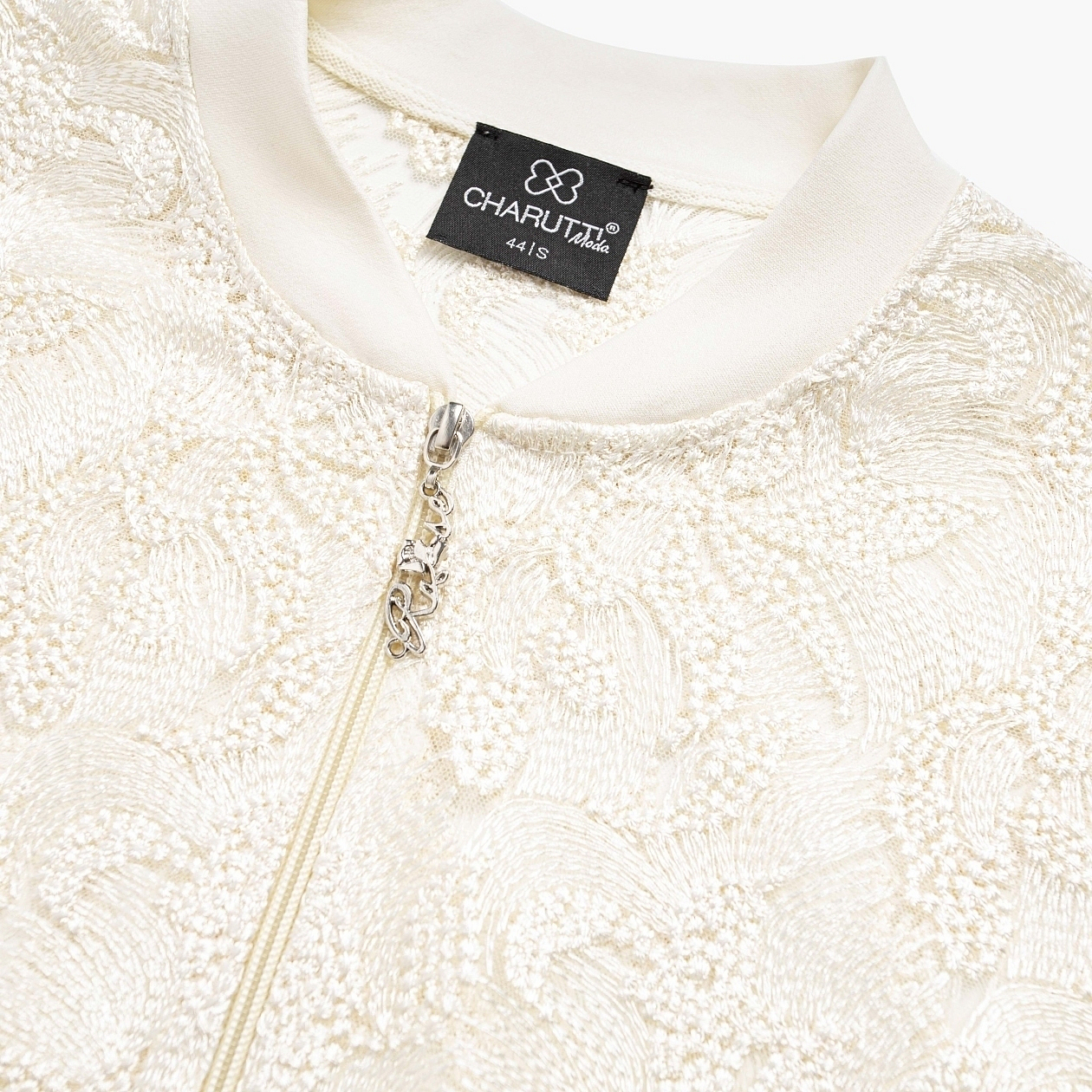 Бомбер Секрет смелости (айвори). Состав: 65% лен, 20% нейлон, 13% п/э, 2% спандекс