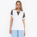 Футболка Всегда нарядна (extra). Состав: 65% п/э, 30% вискоза, 5% стрейч