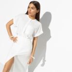 Блуза Изящный намёк. Состав: 80% п/э, 15% лен, 5% спандекс