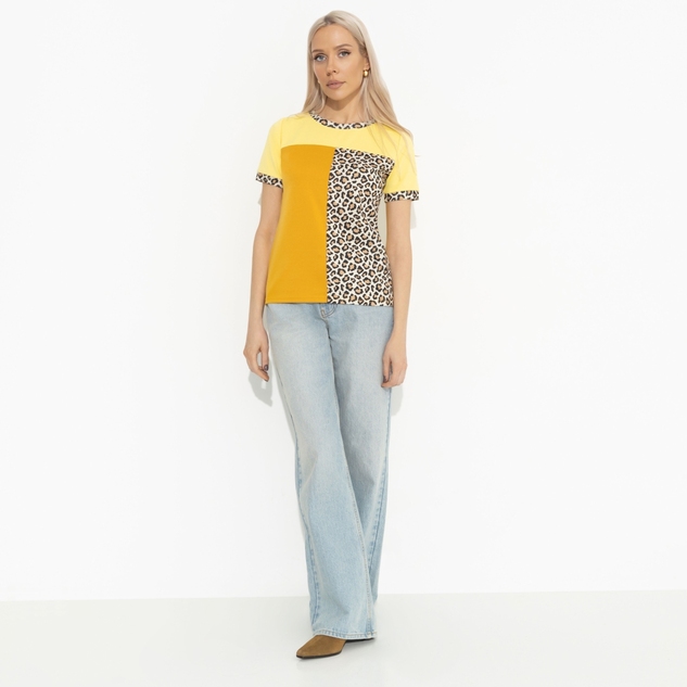 Футболка Стильное сочетание (желтая) 