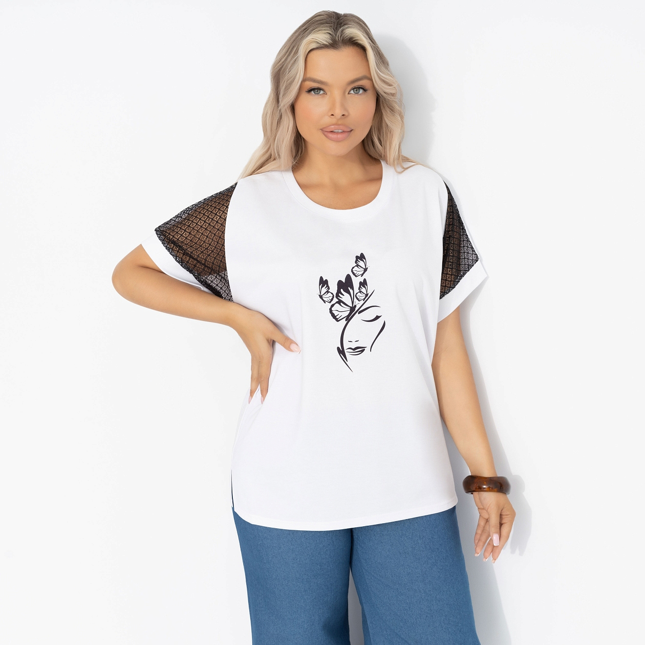 Футболка Моя прелесть. Состав: 65% п/э, 30% вискоза, 5% стрейч