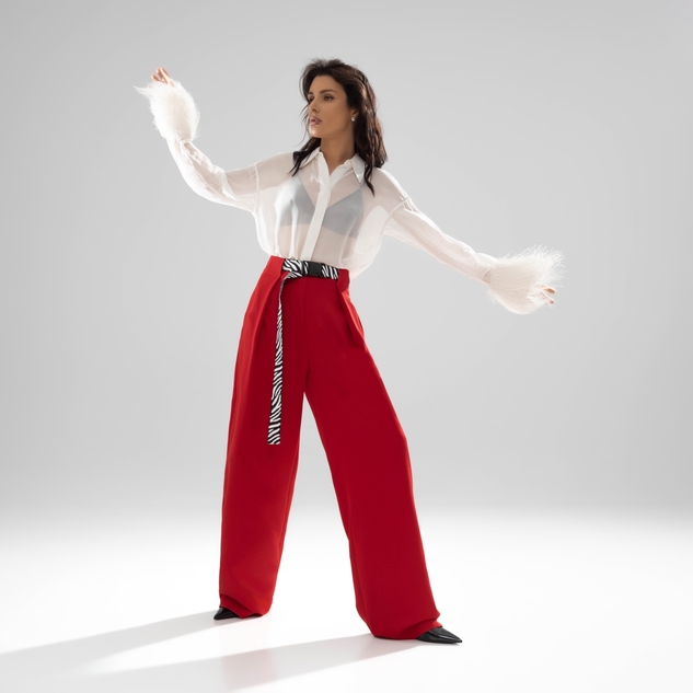 Брюки Lifestyle (рэд, с поясом) 