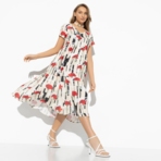 Платье Воздушная стихия (цветочная феерия). Состав: 80% п/э, 20% вискоза