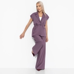 Брюки Я не опаздываю, я эффектная (бордовые). Состав: 85% п/э, 15% вискоза