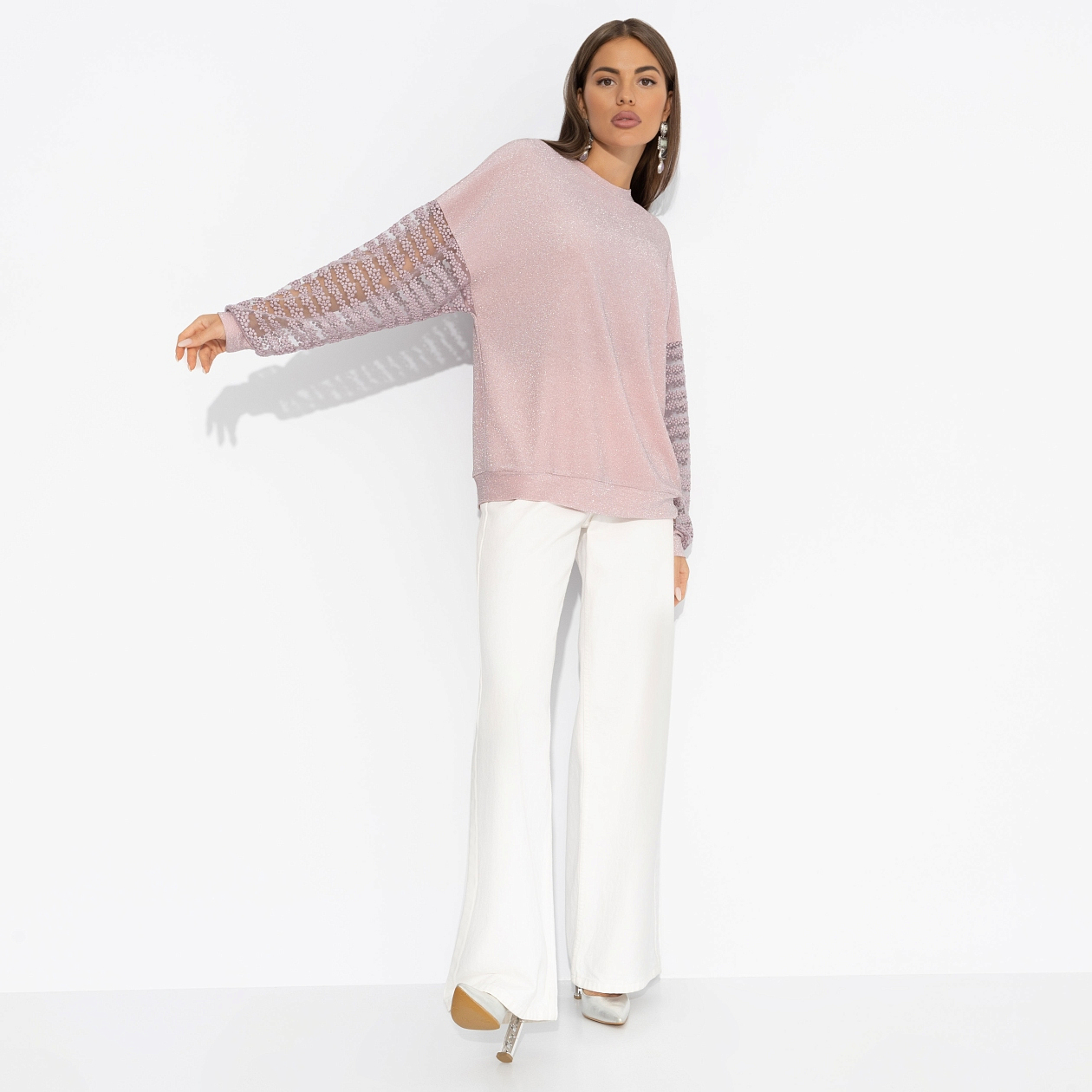 Роскошь без пафоса (розовый). Состав: 65% п/э, 30% вискоза, 5% спандекс