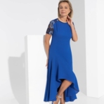 Платье Модный импульс (blue). Состав: 50% вискоза, 45% п/э, 5% спандекс
