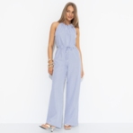 Комбинезон Проникновение в образ (полоска, с поясом). Состав: 55% хлопок, 45% полиэстер