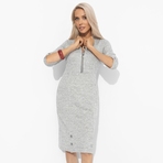 Платье Платье, которое говорит за тебя (серое). Состав: 65% полиэстер, 30% вискоза, 5% эластан