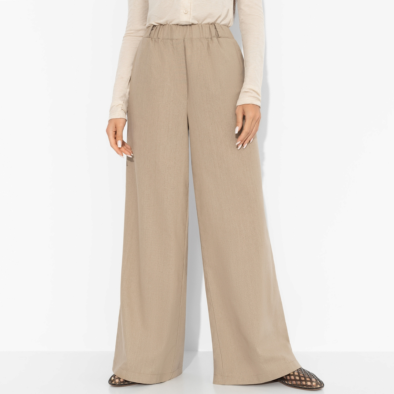 Брюки Легкость льна. Состав: 65% лен, 35% п/э