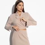 Жакет Стильная сенсация (beige). Состав: 95% п/э, 5% эластан