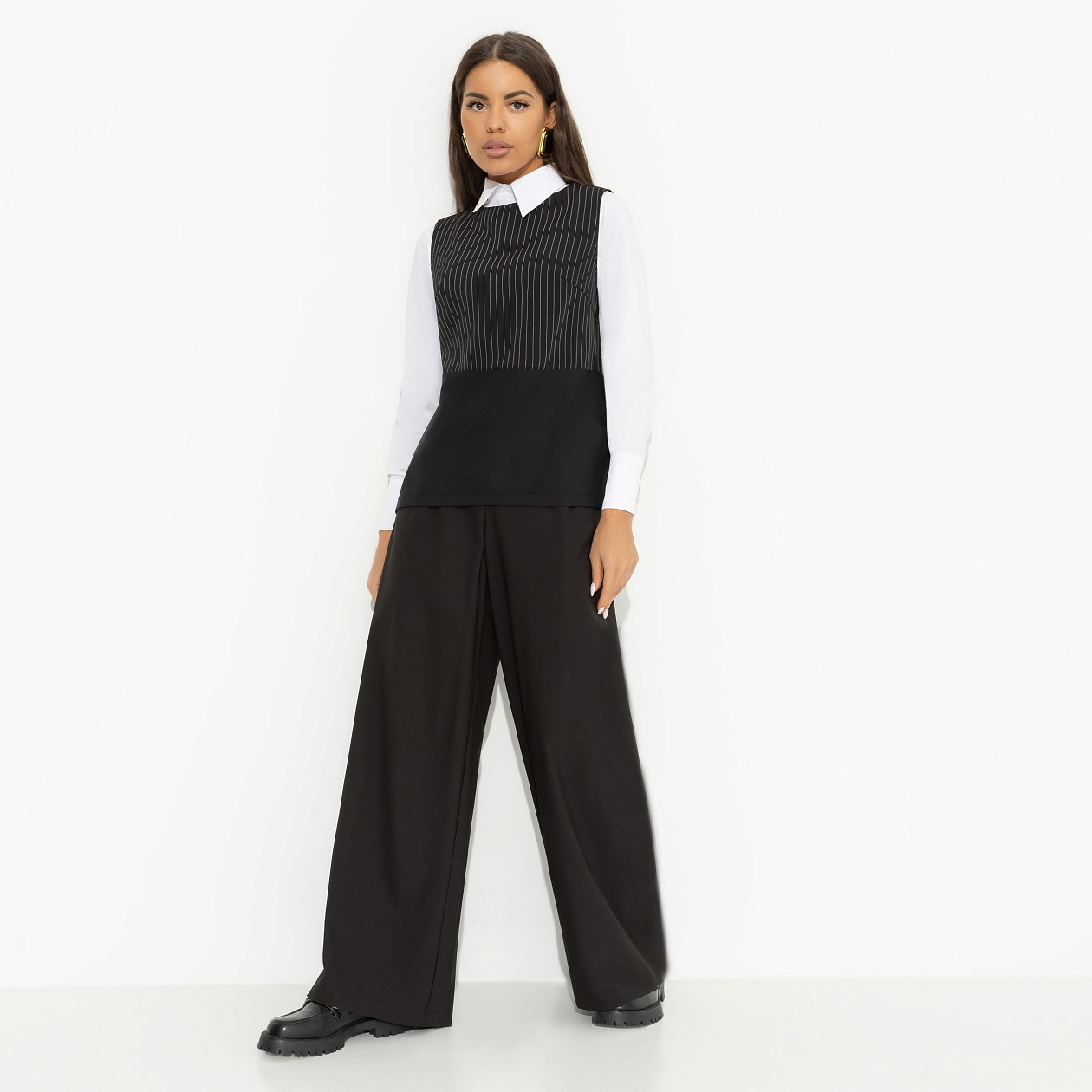 Блуза Кейт Мосс отдыхает (black). Состав: 96% п/э, 4% эластан