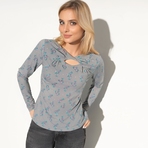 Водолазка Чарующий взгляд (грей). Состав: 95% п/э, 5% спандекс