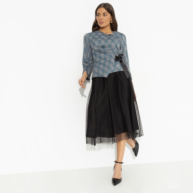 Костюм с юбкой Больше чем стиль (2 в 1, green) 