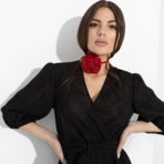 Платье Новая романтика (с поясом). Состав: 70% п/э, 30% хлопок