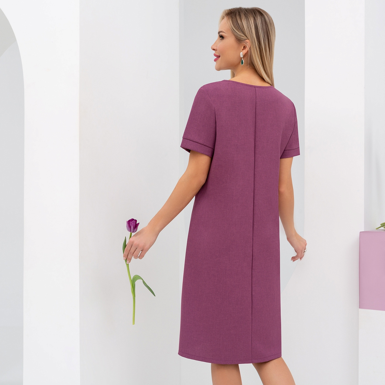 Платье Карусель цвета. Состав: 80% п/э, 15% лен, 5% эластан