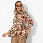 Рубашка Эстетика во всем (цветочная). Состав: 65% хлопок, 30% п/э, 5% лайкра