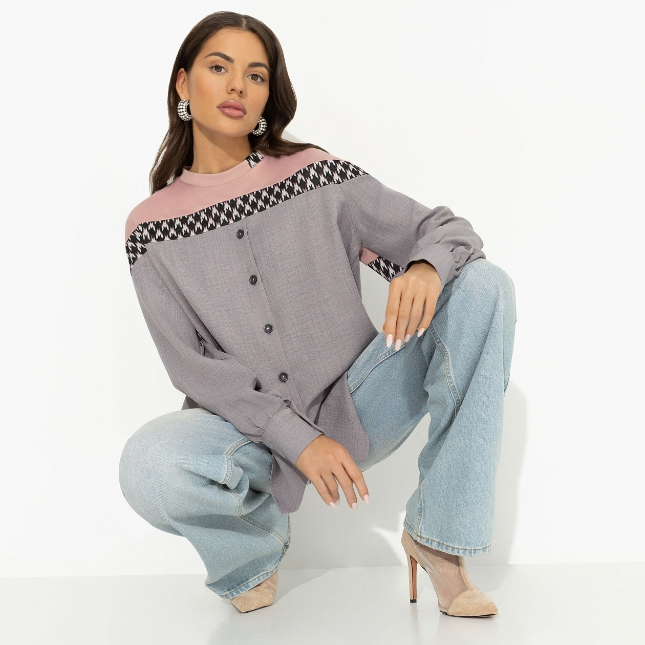 Всплеск эмоций (gray). Состав: 70% полиэстер, 25% вискоза, 5% спандекс