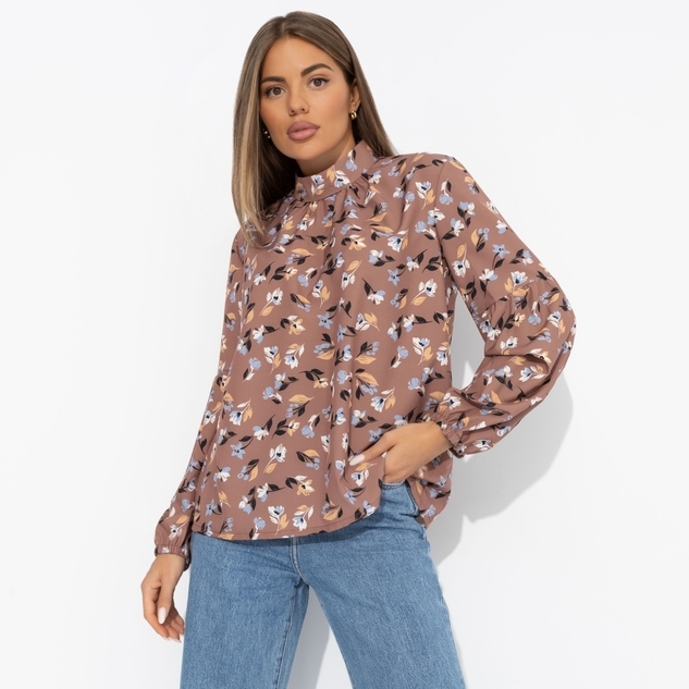 Блуза Драма в деталях (фундук) 