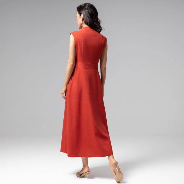 Платье Секреты утонченности (терракотовое) 