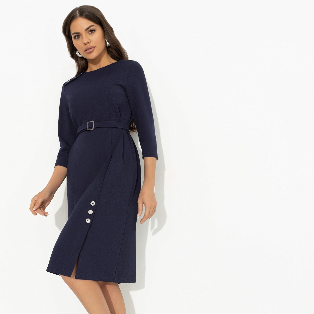 Платье Игра на повышение (синий). Состав: 95% полиэстер, 5% эластан