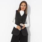 Налёт драмы (чёрный). Состав: 60% полиэстер, 37% вискоза, 3% спандекс