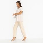 Туника Лучше некуда (в полоску). Состав: 80% п/э, 15% лен, 5% эластан