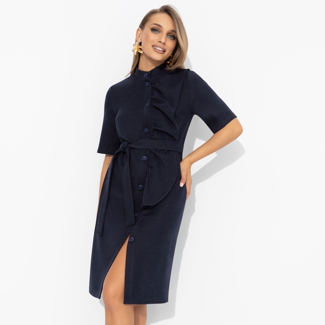 Платье Счастье свободы (blue, с поясом) 