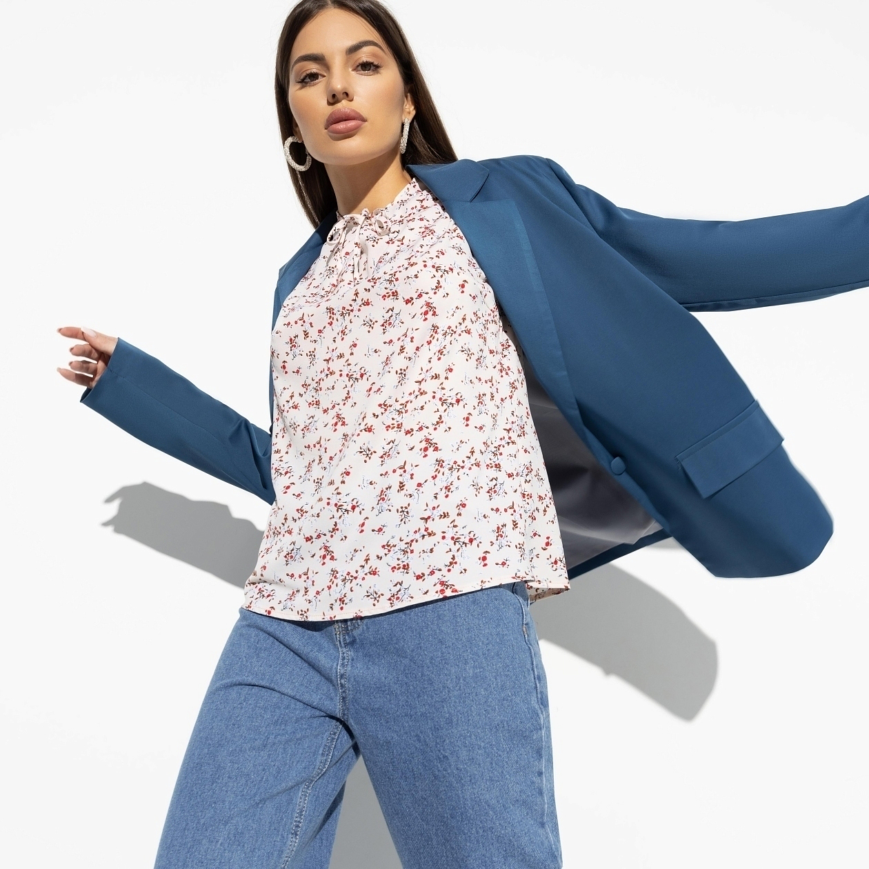 Блуза Легкое настроение (нежность). Состав: 95% п/э, 5% спандекс