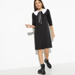 Платье Модное закулисье (2 в 1, с воротником). Состав: 60% полиэстер, 35% вискоза, 5% эластан