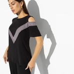 Брючный комплект Нешуточная конкуренция (mega black, 2 в 1). Состав: 65% п/э, 30% вискоза, 5% спандекс