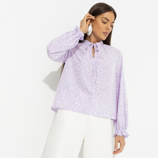 Блуза В лучшей роли (сиреневый) 