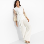 Жакет Даю автограф (айвори, с поясом). Состав: 95% п/э, 5% эластан