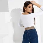 Фэшн-элемент. Состав: 65% п/э, 30% вискоза, 5% спандекс