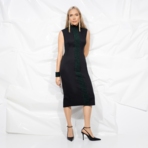 Платье-футляр Поцелуй удачи (green, с манжетами). Состав: 95% п/а, 5% эластан