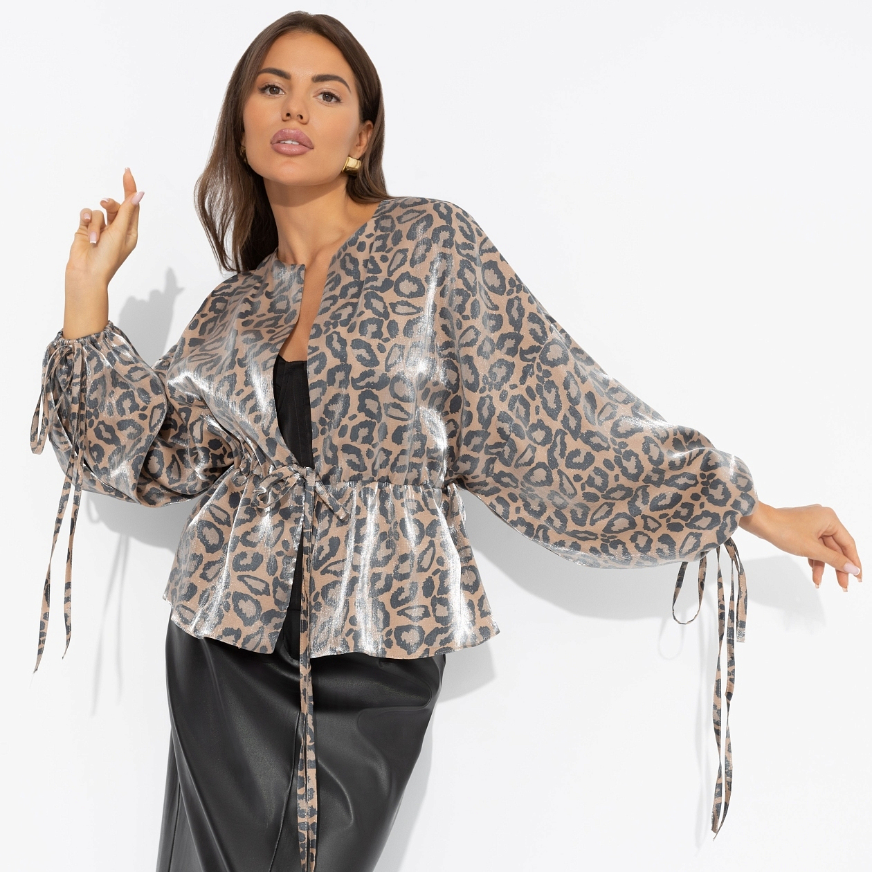 Жакет Вершина восхищения (леопард). Состав: 100% полиэстер