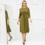 Платье Беспроигрышная формула (хаки). Состав: 95% п/э, 5% эластан