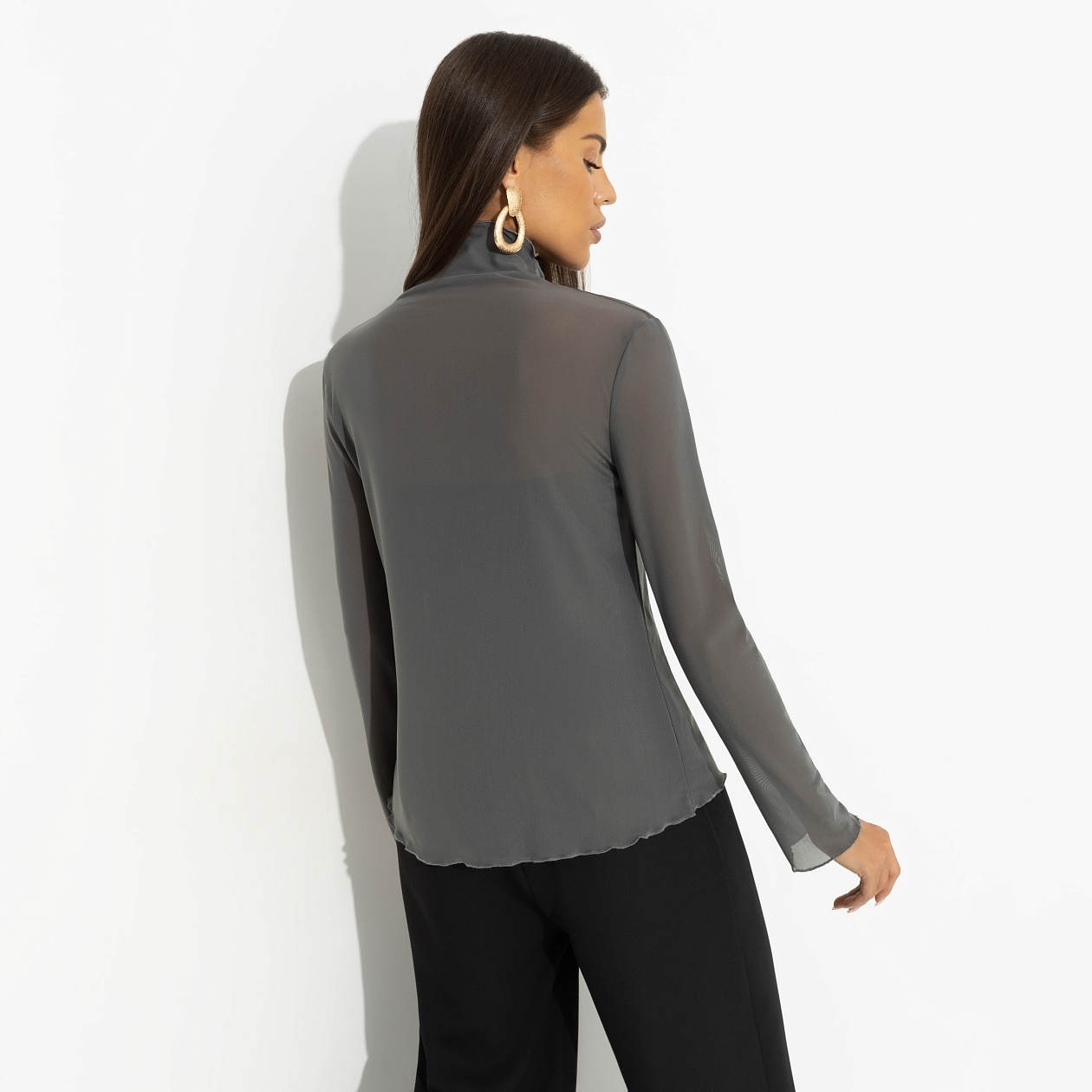 Водолазка Внешнее великолепие (gray 2 в 1) . Состав: 95% полиэстер, 5% спандекс