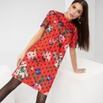 Платье Цветочный тотал-лук. Состав: 72% п/э, 25% вискоза , 3% спандекс