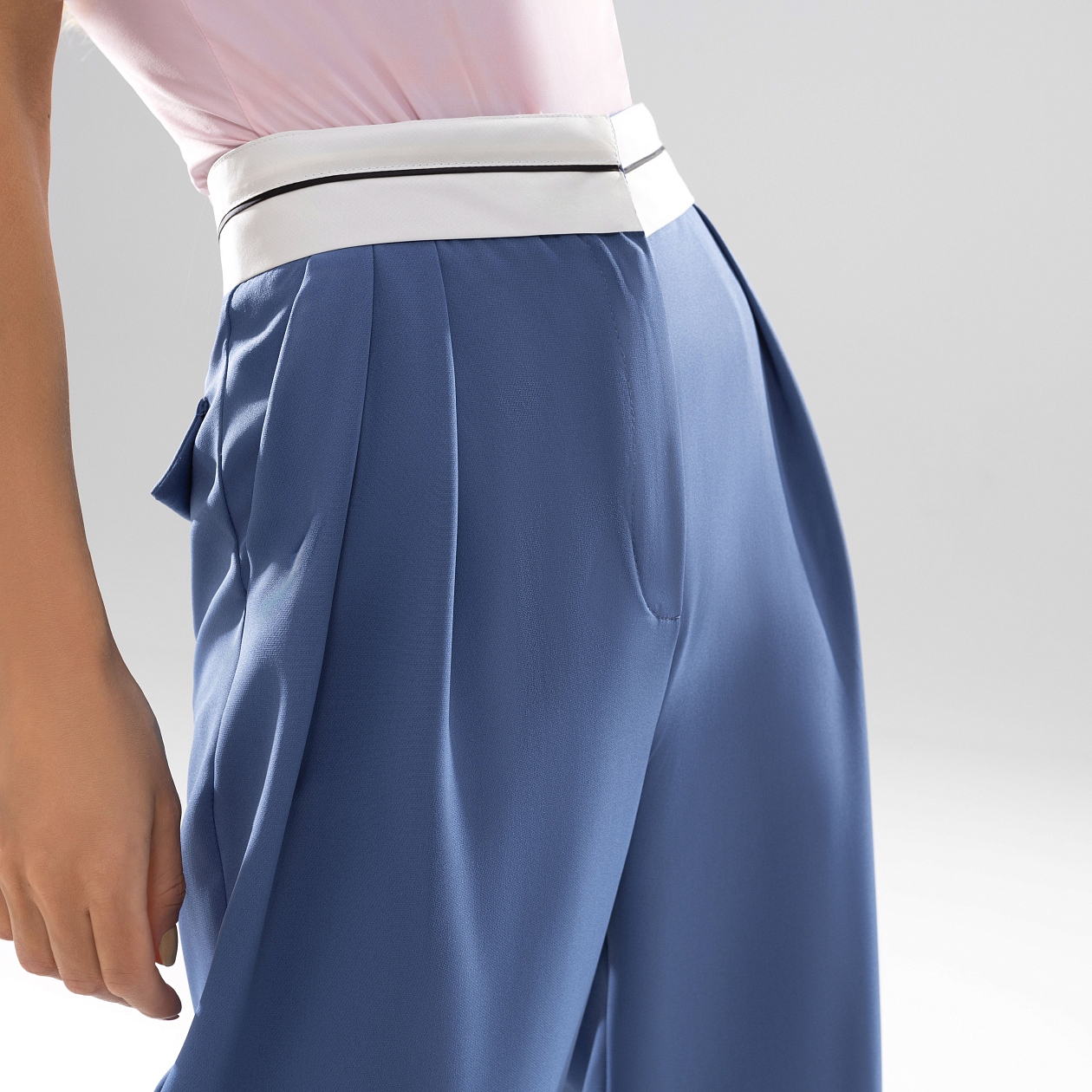 Брюки Стильная действительность (denim happy). Состав: 60% п/э, 37% вискоза, 3% спандекс