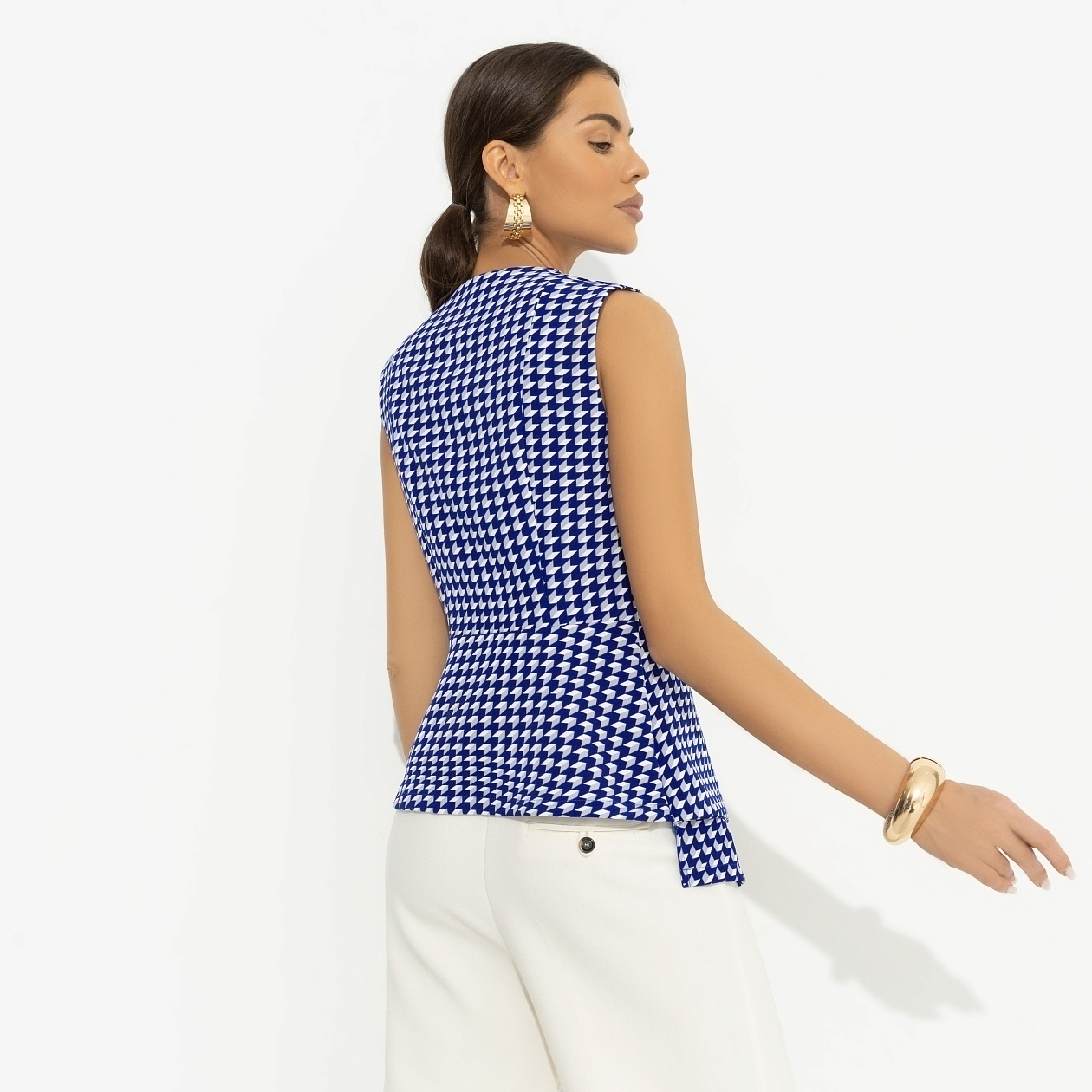 Стильный лидер (синий). Состав: 95% полиэстер, 5% спандекс