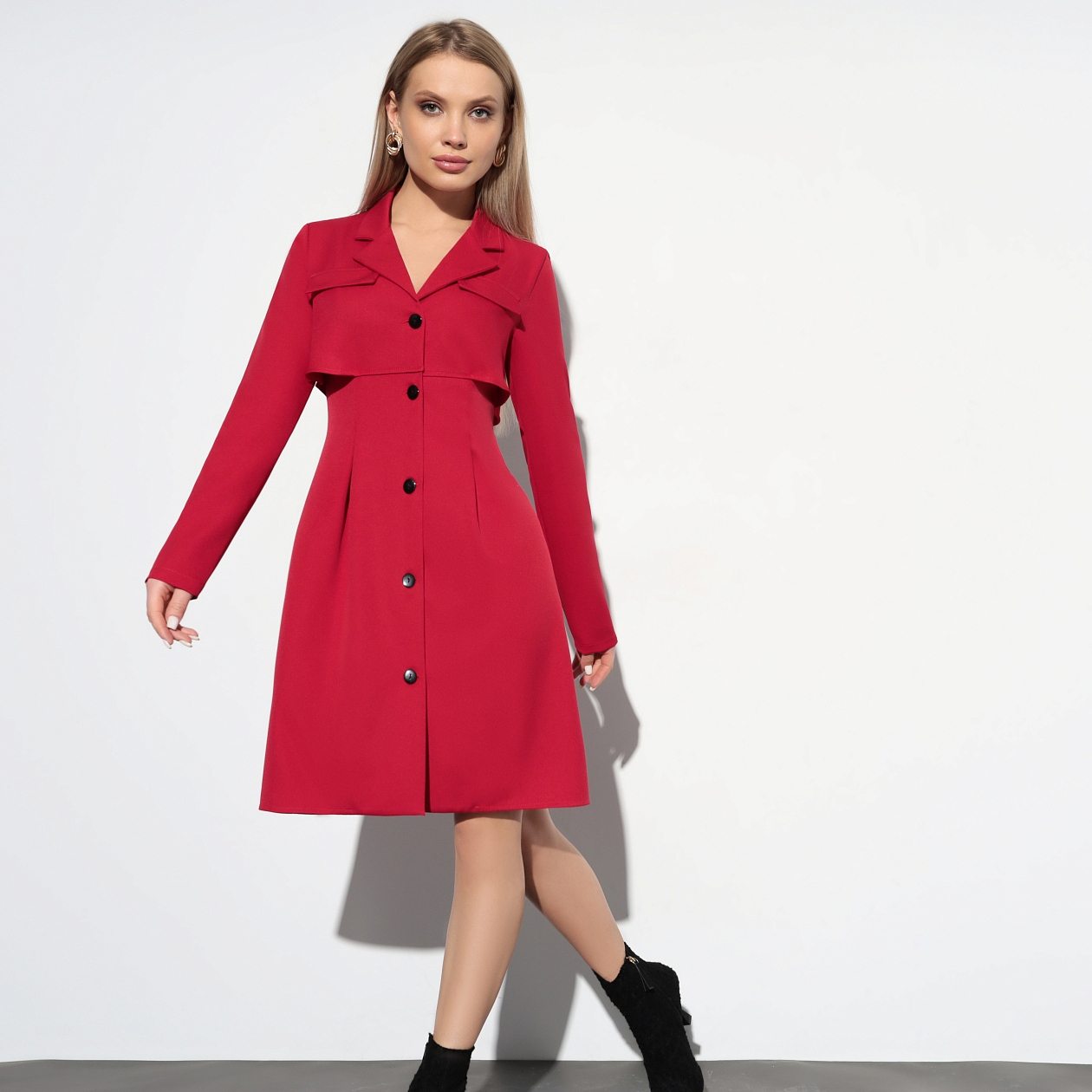 Платье Элегантная миссия (fiery red). Состав: 60% п/э, 37% вискоза, 3% спандекс