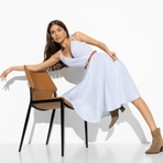 Сарафан Наедине с ветром (sky). Состав: 65% п/э, 30% вискоза, 5% эластан