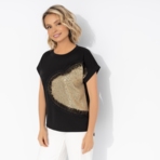 Футболка Яркий период (black). Состав: 65% п/э, 30% вискоза, 5% стрейч