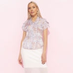 Блуза Лёгкий шик, тяжёлый эффект (голубая). Состав: 97% вискоза, 3% нейлон